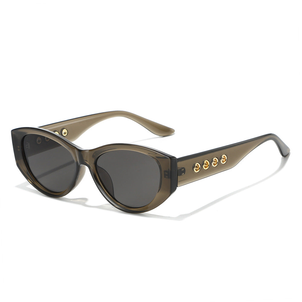 Cat-Eye Sonnenbrille mit dekorativen goldenen Akzenten Brehn