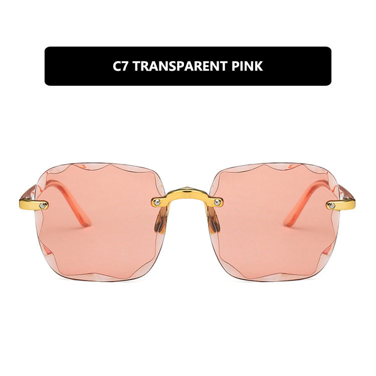 Damen trendige quadratische Sonnenbrille mit luxuriösem Metallrahmen Brehn