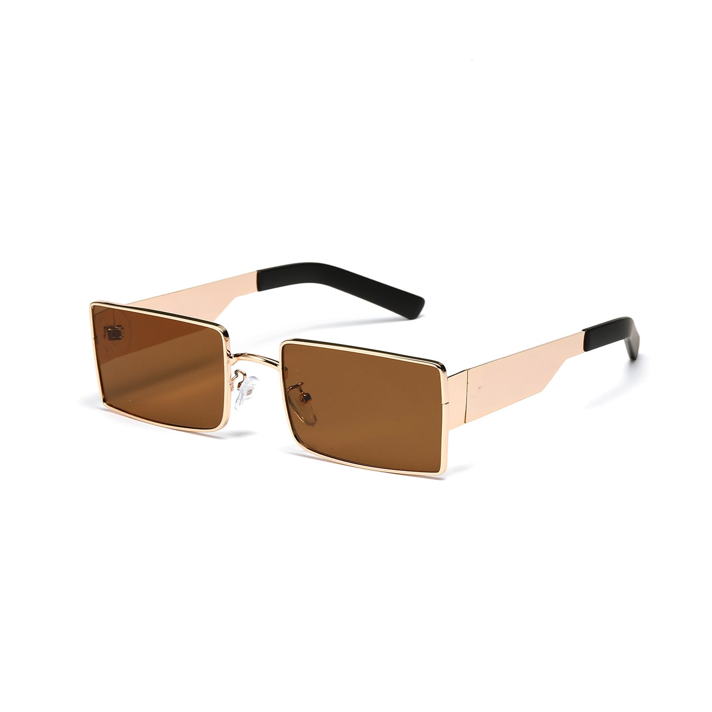 Damen stilvolle rechteckige Sonnenbrille mit modernem Metallgestell Brehn