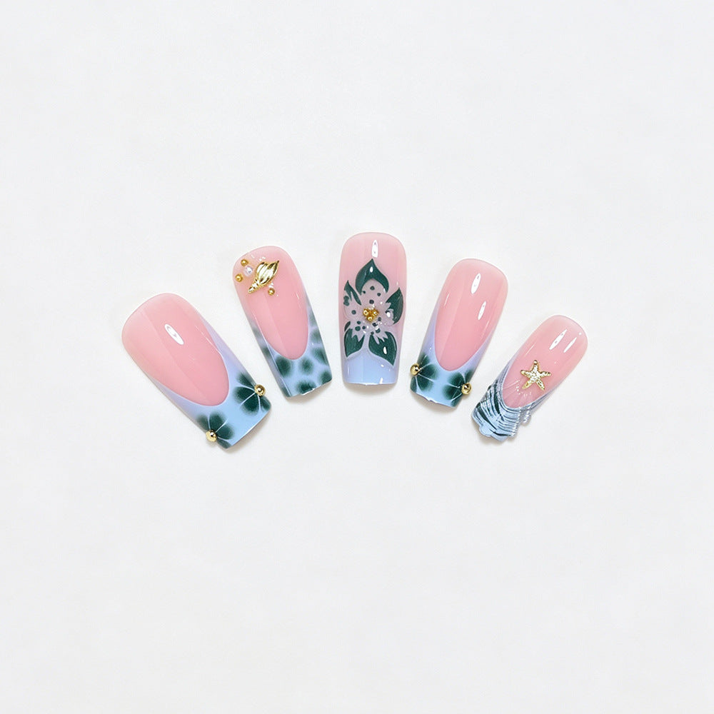 Künstlerische Lange Acrylnagelverlängerungen Brehn