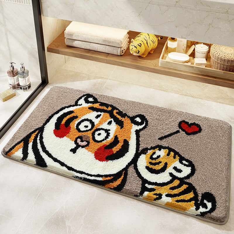 Verspielt Cartoon Tiger Badteppich Brehn
