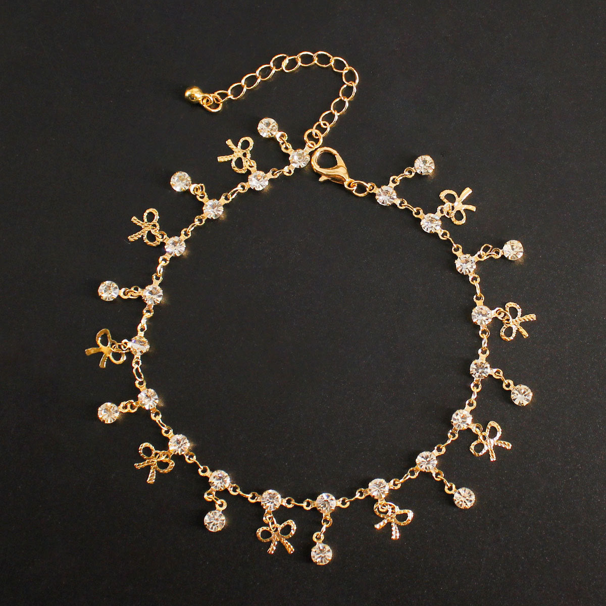 Delikate Kristall Charm Fußkettchen Brehn