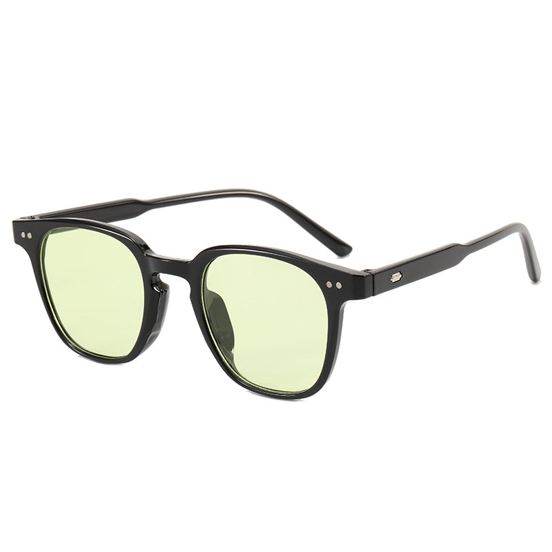 Damen modische quadratische Sonnenbrille mit glänzendem Rahmen Brehn