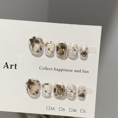 Dekoratives Floral Press-On Nagelkunst Set
