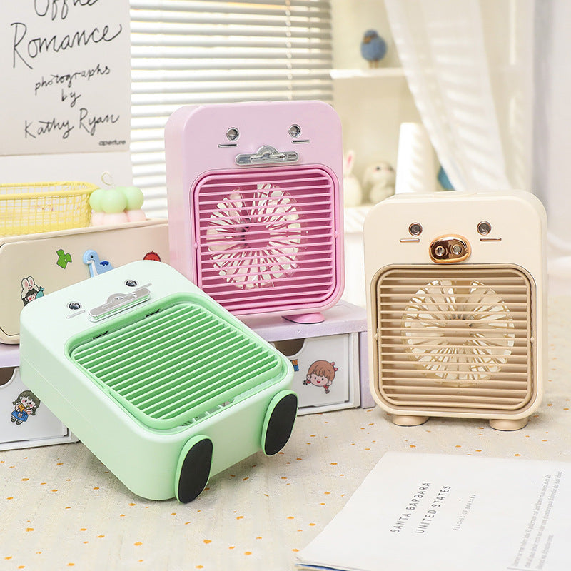 Damen Lustiger Mini-Tischventilator mit USB-Anschluss und flexibler Neigung Brehn
