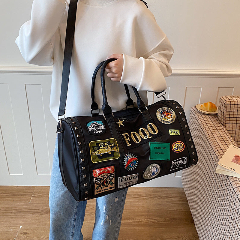 Stylische Patchwork Wochenend-Duffle Bag Brehn