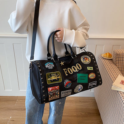 Stylische Patchwork Wochenend-Duffle Bag Brehn