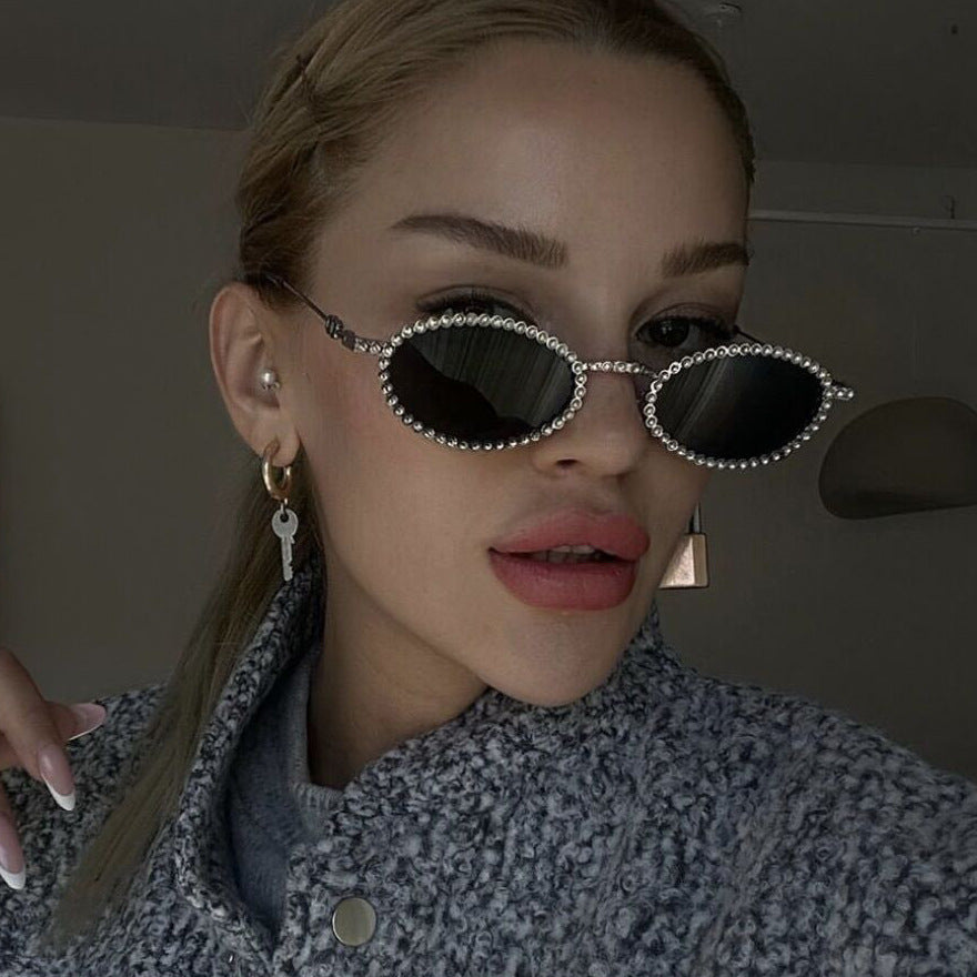 Damen extravagante Sonnenbrille mit originellem Rahmen und modernen Gläsern Brehn