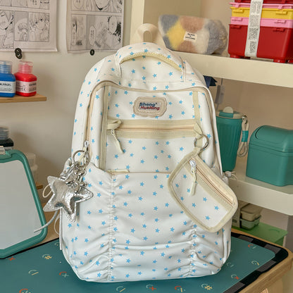 Stylische Mehrfach-Taschen-Rucksack mit Sternakzenten Brehn