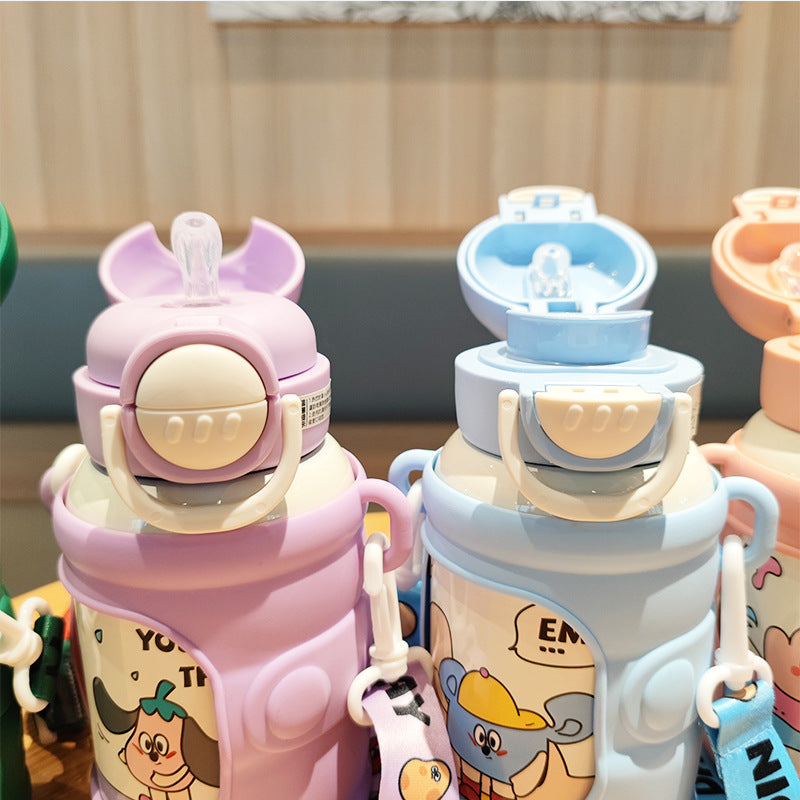 Damen kreative Trinkflasche mit stabilem Silikonüberzug Brehn