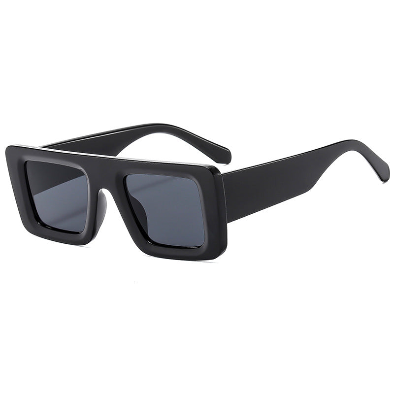 Damen modische Sonnenbrille im futuristischen, eckigen Design Brehn