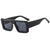 Damen modische Sonnenbrille im futuristischen, eckigen Design Brehn