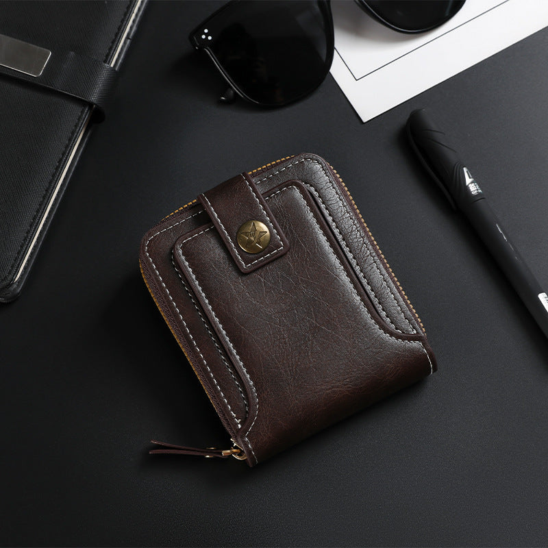 Bi-Fold Zip Geldbörse mit Kartenfächern Brehn