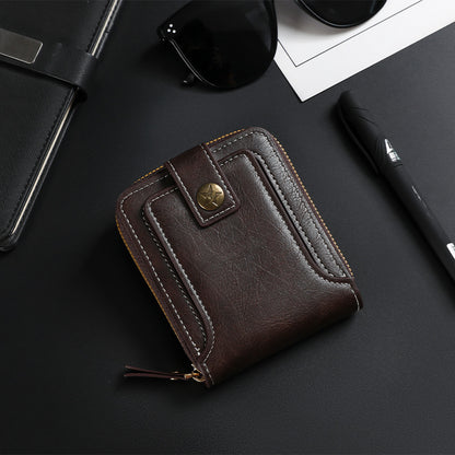 Bi-Fold Zip Geldbörse mit Kartenfächern Brehn