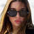 Damen modische quadratische Sonnenbrille mit robustem Design Brehn