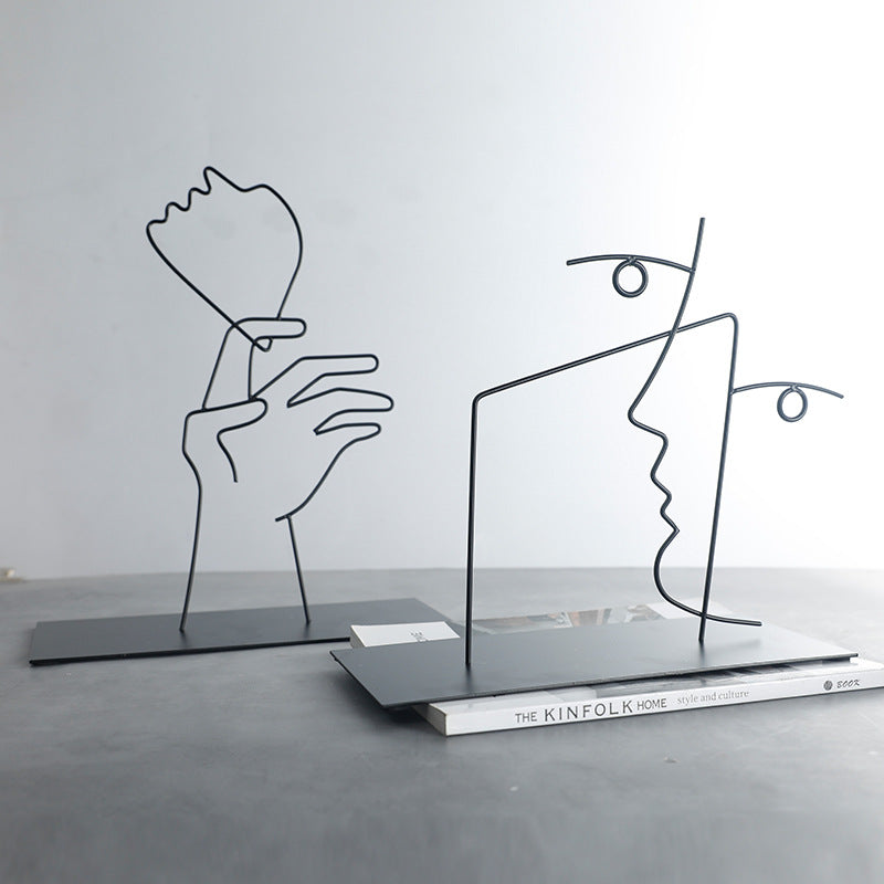 Abstrakte Linienkunst Skulptur