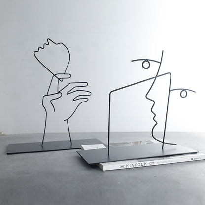 Abstrakte Linienkunst Skulptur