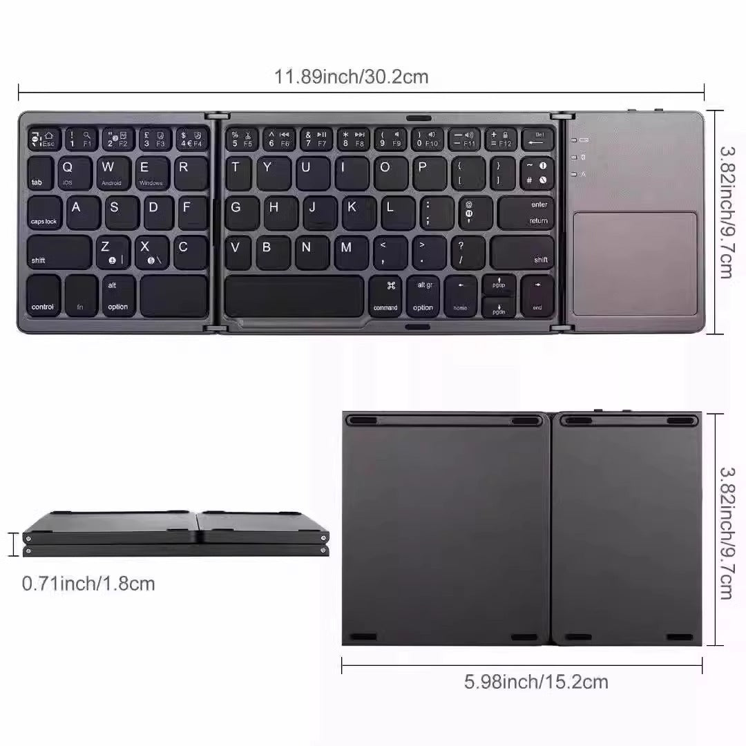 Tragbares faltbares kabelloses Tastatur- und Mausset Brehn