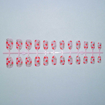 Florales Herz Akzent Nagelkunstset