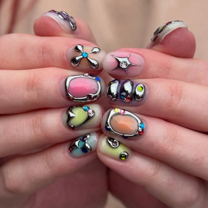 Dekorative Schmuck-geschmückte Druck-Nagelkunst