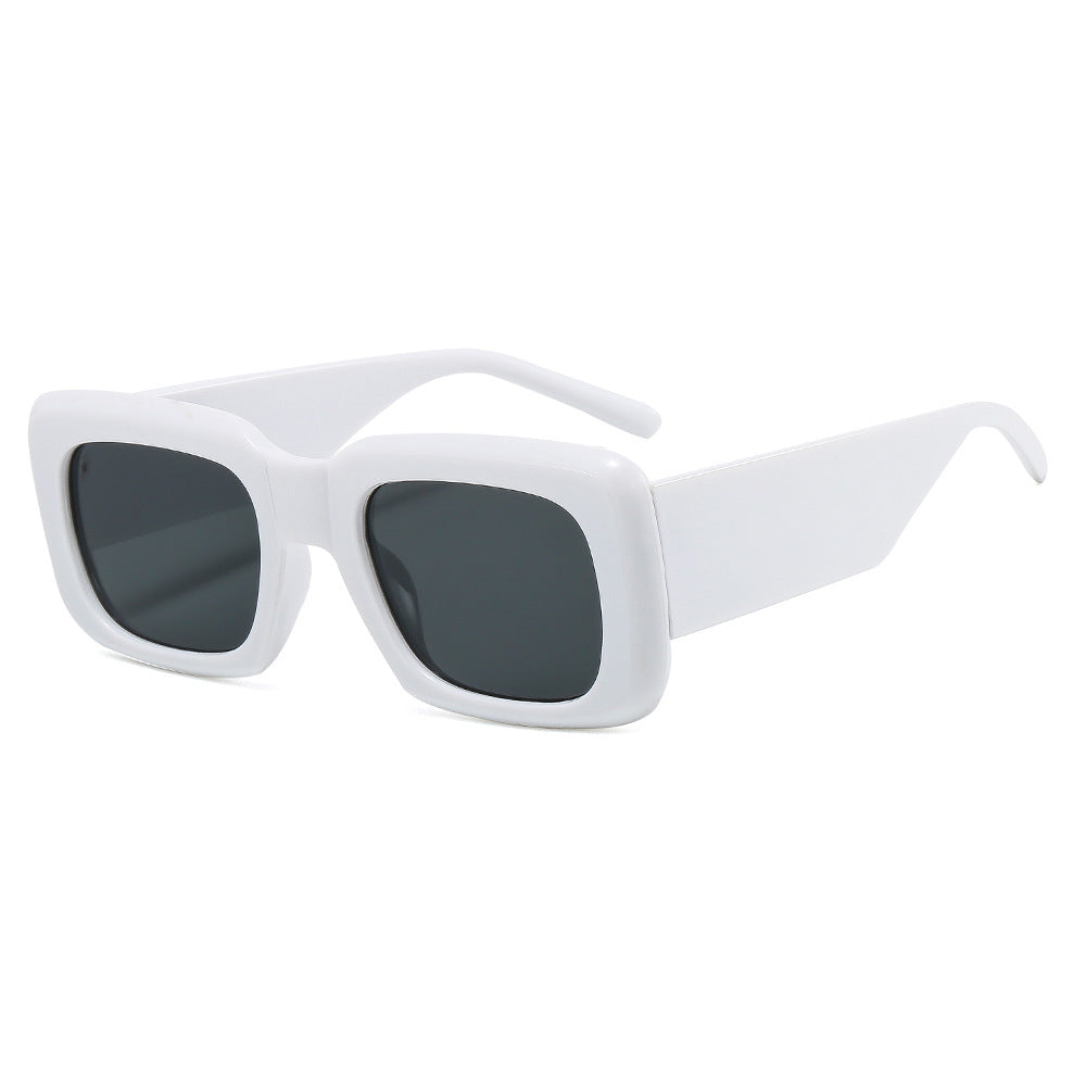 Damen oversized Sonnenbrille mit quadratischem Rahmen und transparentem Design Brehn