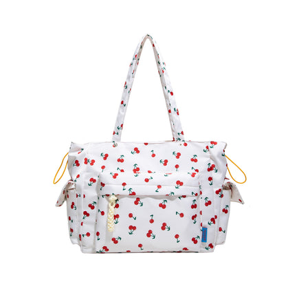 Cherry Print Mehrfach-Taschen Tragetasche Brehn