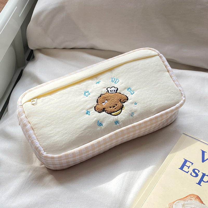 Handgefertigte Kosmetiktasche mit Verspieltem Katzenmotiv Brehn