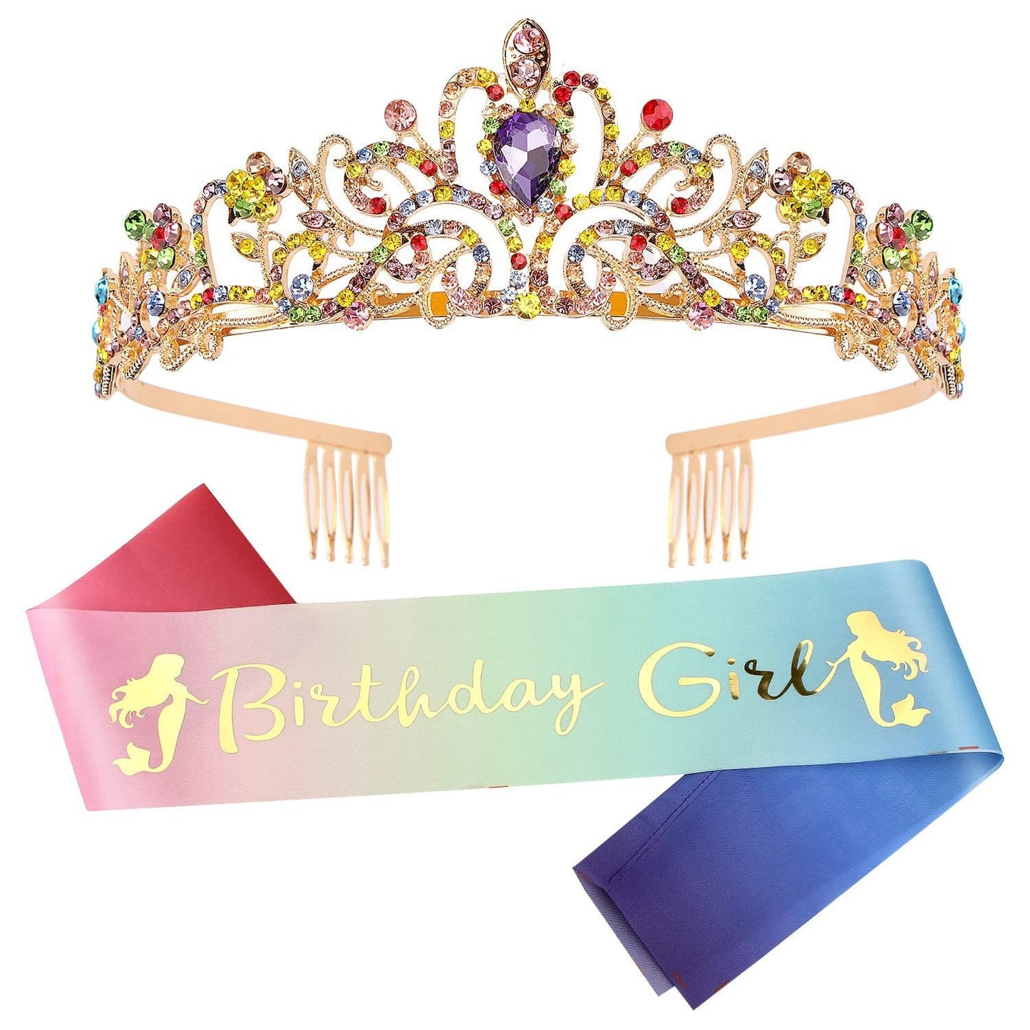 Damen Glitzernde Tiara mit funkelnden Strasssteinen Brehn