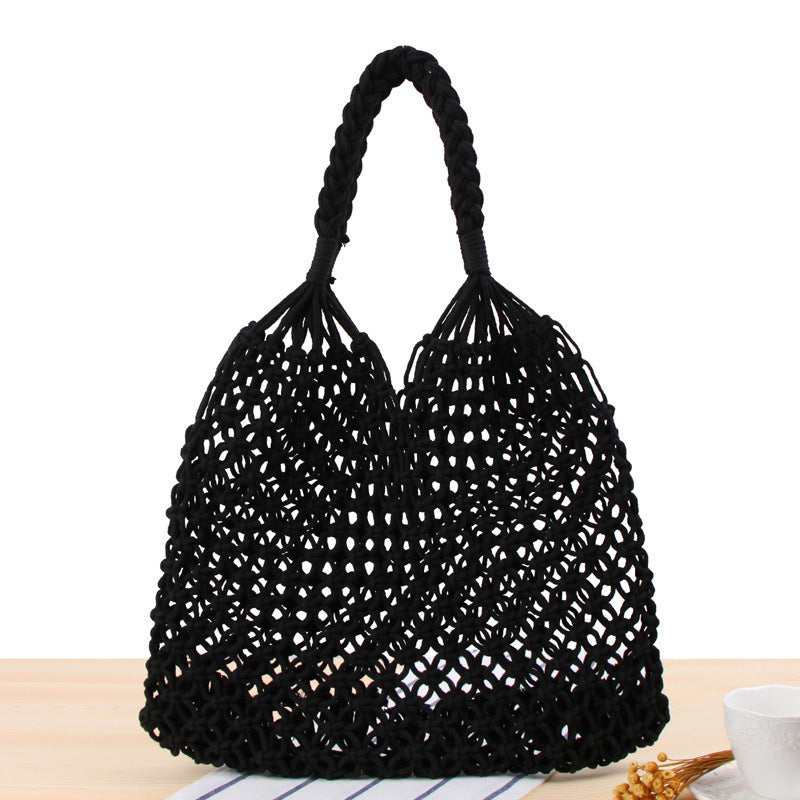 Handtasche Aus Robustem Handgeknüpftem Netzmaterial Brehn