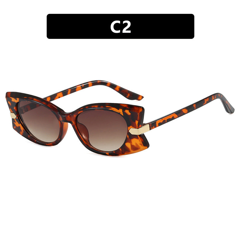 Damen Cat-Eye Sonnenbrille mit stilvollem Einsatz aus Metall und UV-Schutz Brehn
