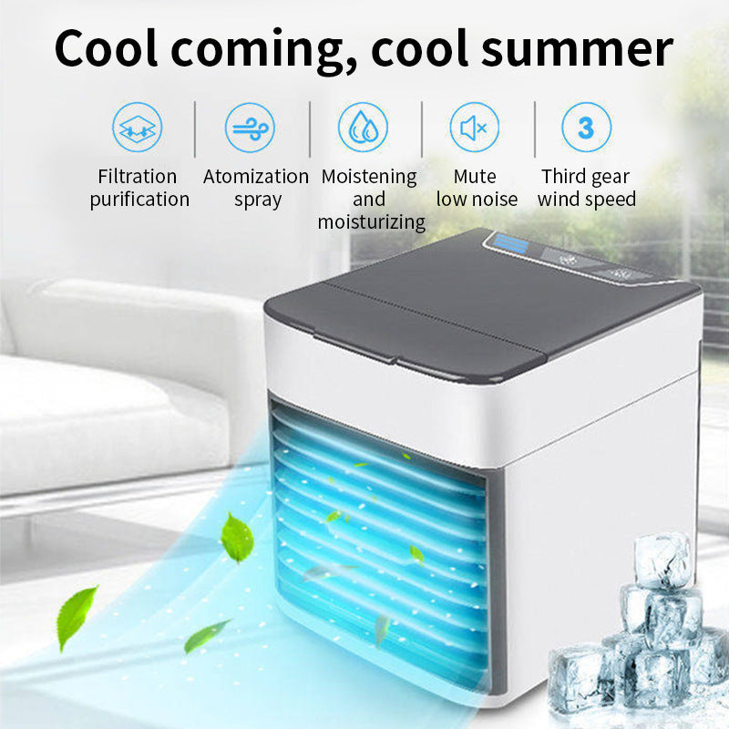 Unisex nan tragbarer Mini-Luftkühler mit USB-Anschluss und transparentem Wassertank Brehn