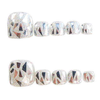 Premium Glitzernde Press-On Nagelkunst Set Brehn