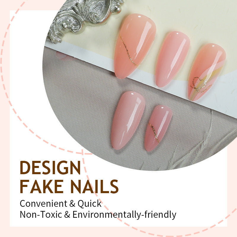 Kunstnagelset mit elegantem, floralem Design Brehn