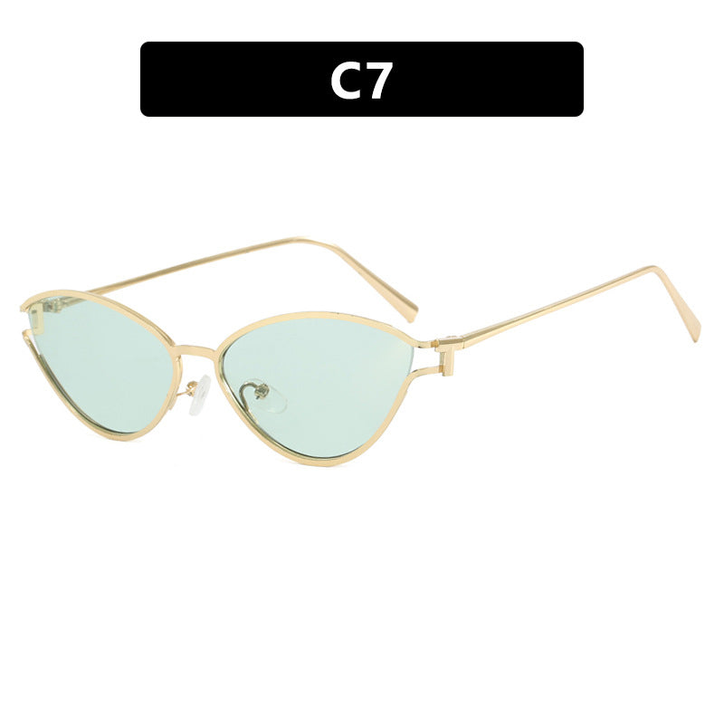 Damen Cat-Eye Sonnenbrille mit schützendem UV-Filter und elegantem Metallrahmen Brehn