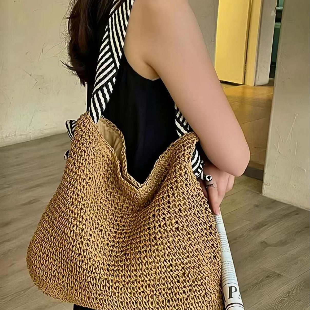 Handgefertigte Trendige Straw Bag Brehn