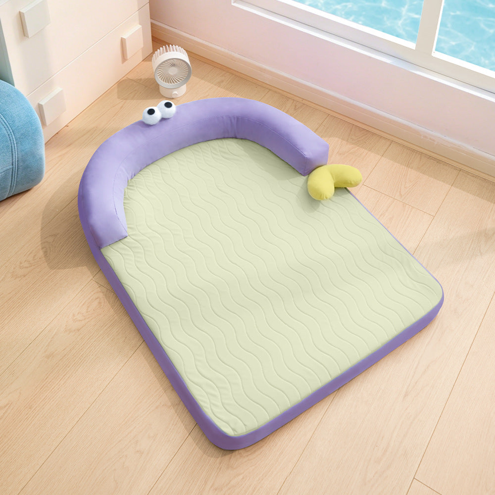 Unisex nan ergonomische Baby-Liegematte mit gepolstertem Kopfrand und waschbarem Bezug Brehn