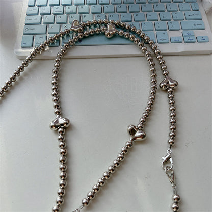 Stylische Herz-Akzent Perlen-Brillenband Brehn