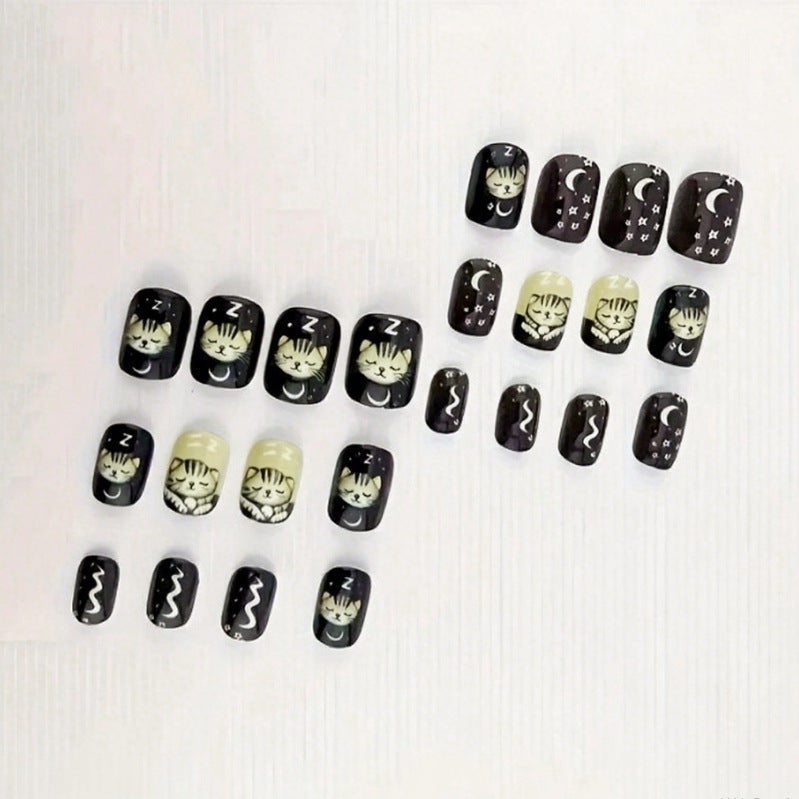 Verspielt Kätzchen-Themen Nagelkunst Brehn