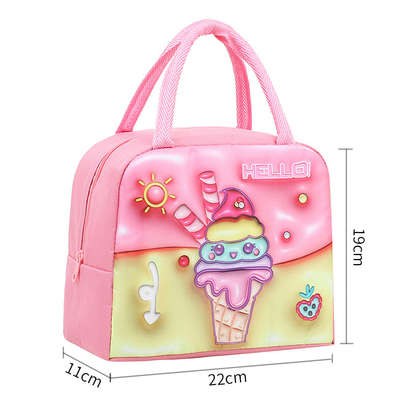 Isolierte Cartoon-Charakter Lunch Tasche Brehn