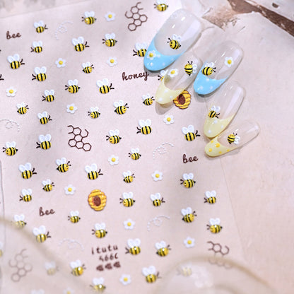 Bienen-Themen Nagel Art Sticker Set