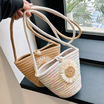 Blumenakzent Handgefertigte Schultertasche