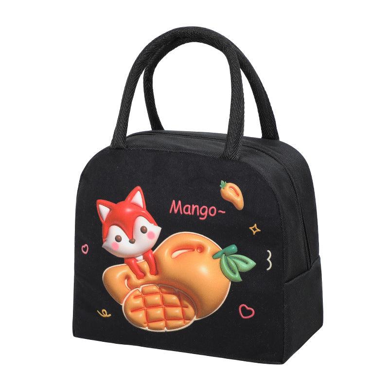 Niedliche mit Tieren bedruckte isolierte Lunch-Tasche