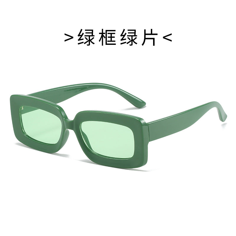 Damen Modische Schildkröten-Sonnenbrille mit rechteckigem Rahmen und Verlaufsgläsern Brehn