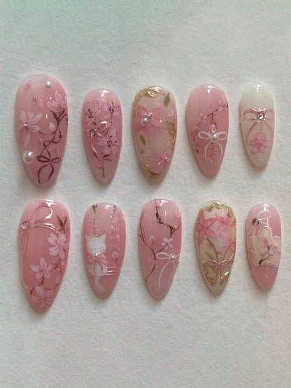 Künstlerisches Press-On Nagelkunstset Brehn
