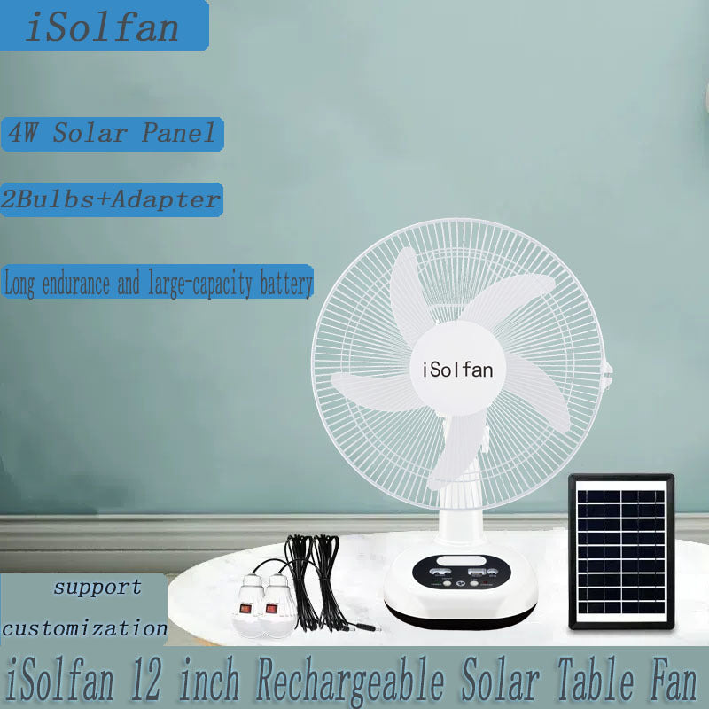 Damen tragbarer Solar-Tischventilator mit hoher Kapazität und langer Akkulaufzeit Brehn