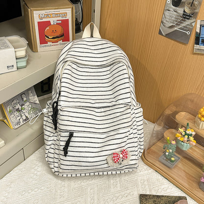Gestreifter Gemütlicher Stoff Rucksack Brehn