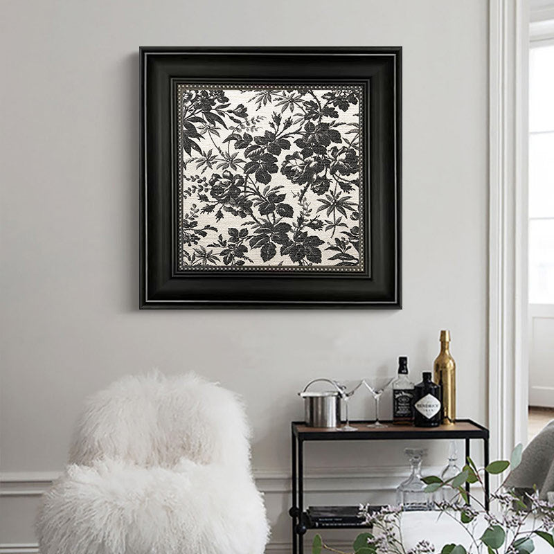 Verschnörkelte Blumen Wandkunst