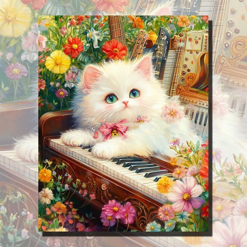 Adorable Katzen-Themen Leinwand Kunst Brehn