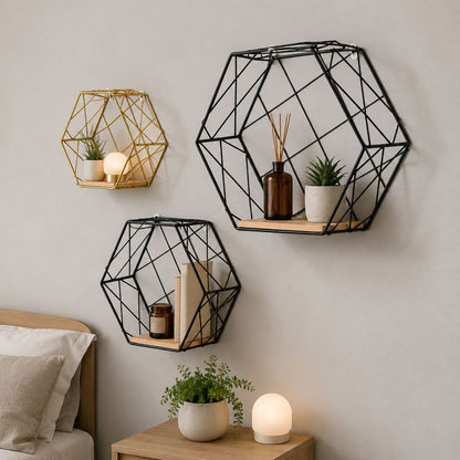 Geometrischer Drahtregal-Organizer
