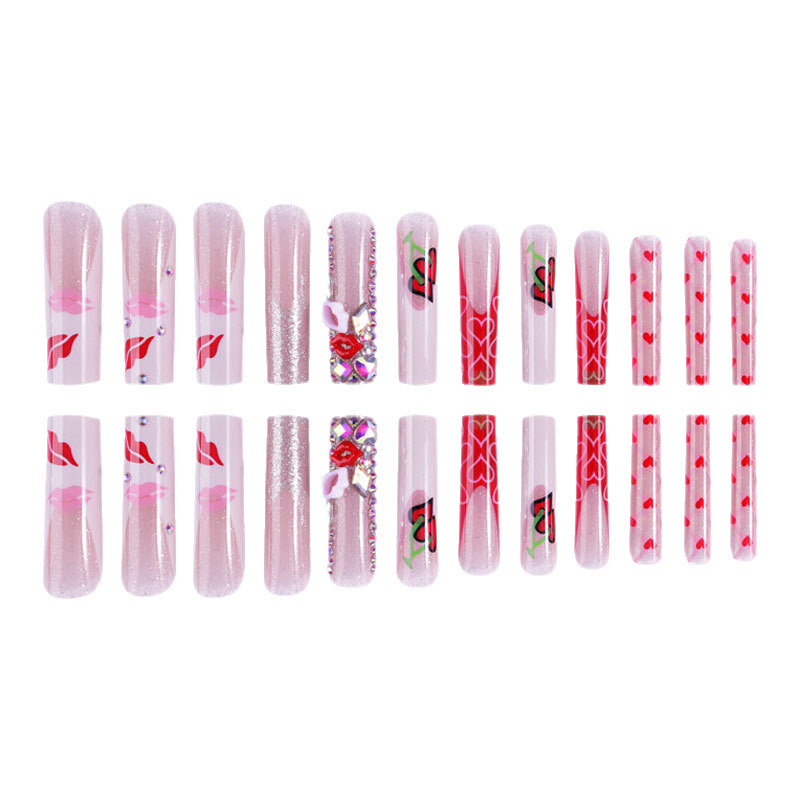 Dekorativer Press-On-Nagelset